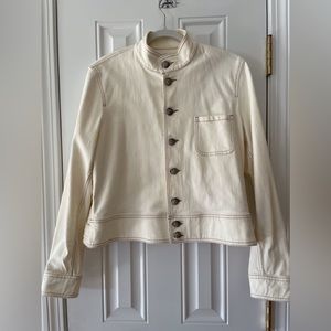 Lauren Jean jacket, cream colored denim, perfect for spring.